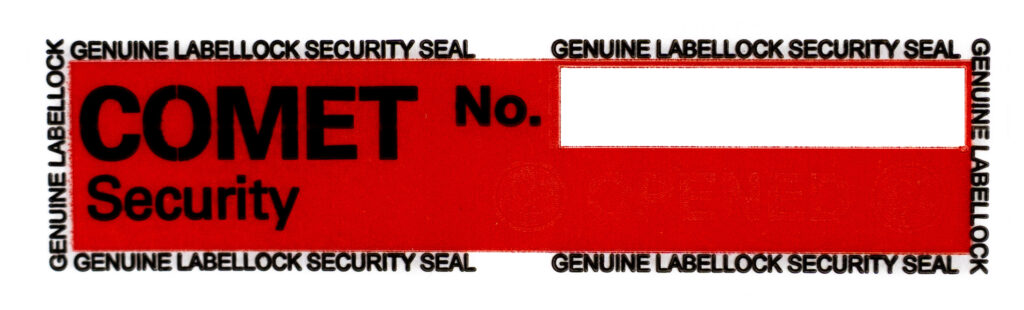 Custom Dual Layer LabelLock® Tamper Evident Security labels for Security Company