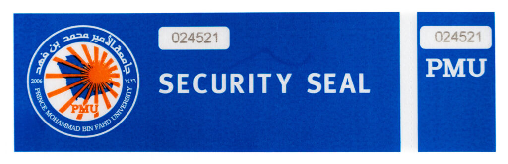 Custom Dual Layer LabelLock® Tamper Evident Security labels with Counterpart